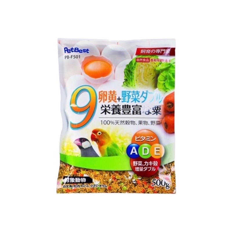 小動物專區/鳥類相關/食品/petbest飼育家純九卵＋野菜加倍栗500g